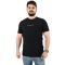 Yes Zee T765-TAST Ανδρική Μπλούζα Κοντομάνικη T-Shirt Με Μοτίβο Και Τύπωμα Ελαστική Σε Μεσάτη Γραμμή Μαύρη