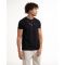 Martini 70951 Ανδρική Μπλούζα Κοντομάνικη T-Shirt Ελαστική Με Τύπωμα Σε Μεσάτη Γραμμή Μαύρη