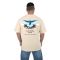 2512 Feed Kus Bird Ανδρική Μπλούζα Κοντομάνικη T-Shirt Με Τύπωμα Στο Στήθος Και Στη Πλάτη Σε Oversize Γραμμή Μπεζ