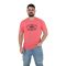 Pre End Atlas Ανδρική Μπλούζα Κοντομάνικη T-Shirt Με Τύπωμα Στο Στήθος Σε Κανονική Γραμμή Ροζ